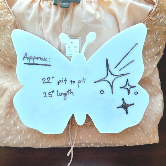 NWT J. Crew Ruffleneck Clip-dot Top Bow Detail Cream Sheer Long Sleeve size XL - Picture 9 of 9